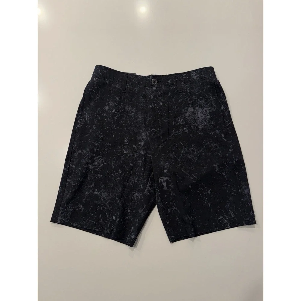 Under Armour UA Golf Printed Storm Short Black 1377303 Mens 30 NWT
